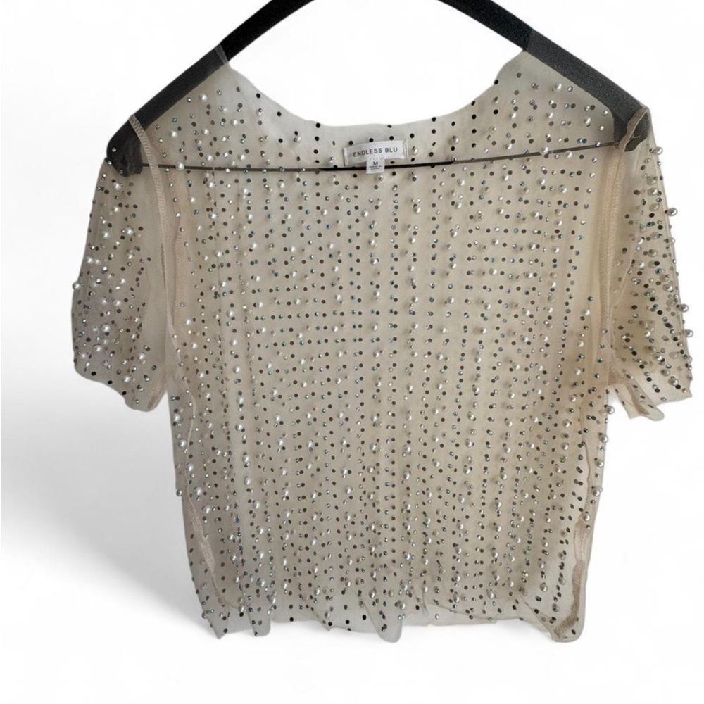 Chic Sheer Beaded Top